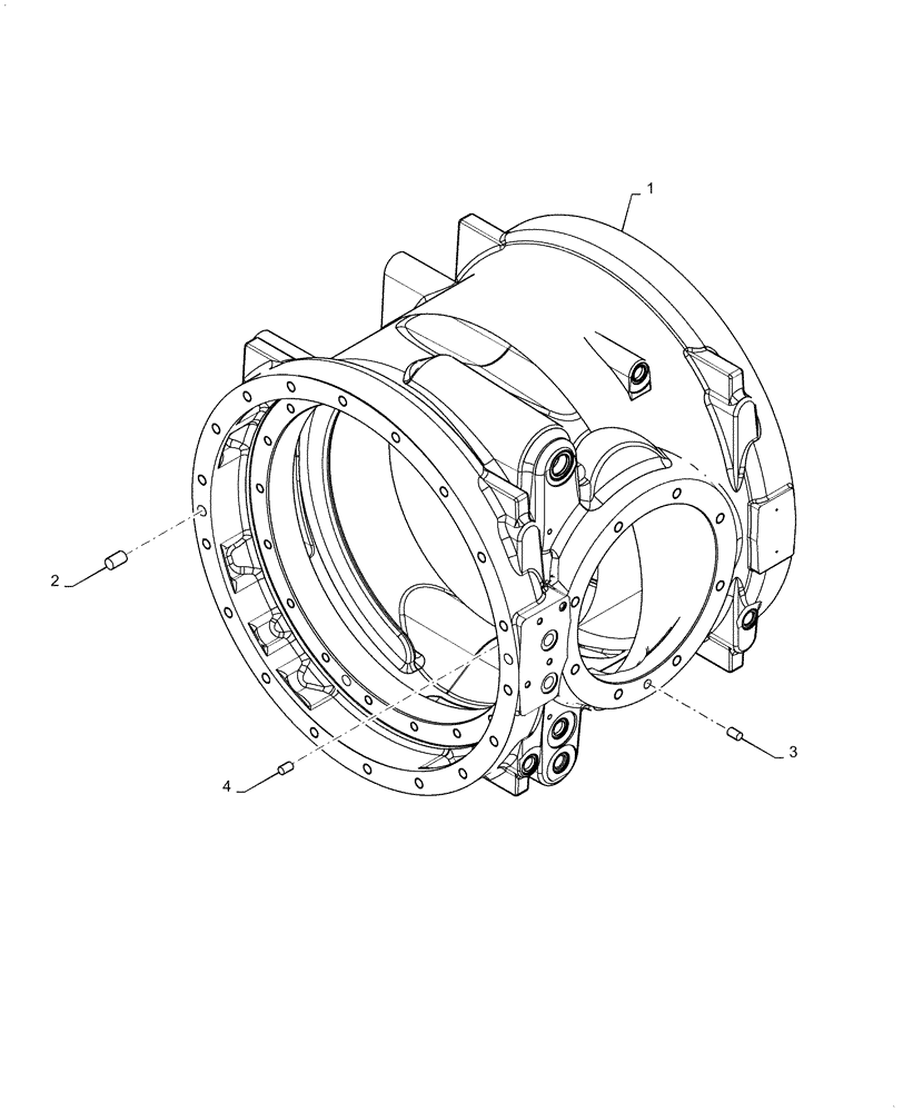 Схема запчастей Case IH QUADTRAC 420 - (25.102.AD[02]) - FRONT AXLE HOUSING (25) - FRONT AXLE SYSTEM