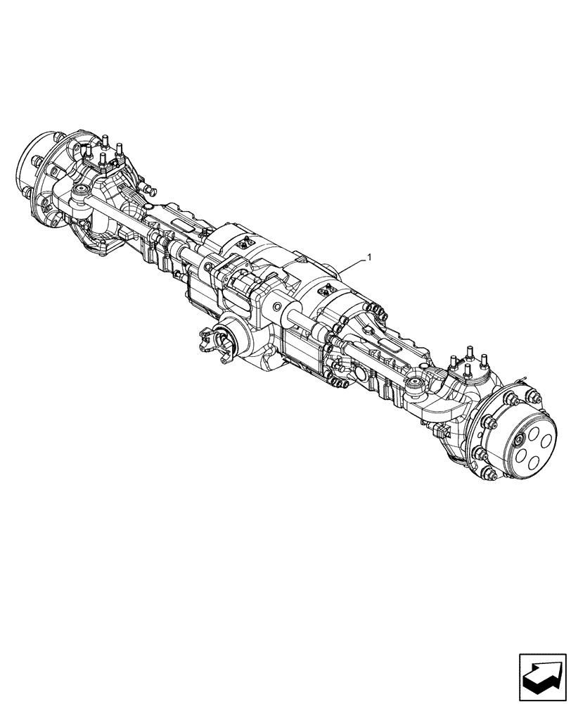 Схема запчастей Case IH FARMLIFT 635 - (25.100.AA) - 4WD FRONT AXLE (25) - FRONT AXLE SYSTEM