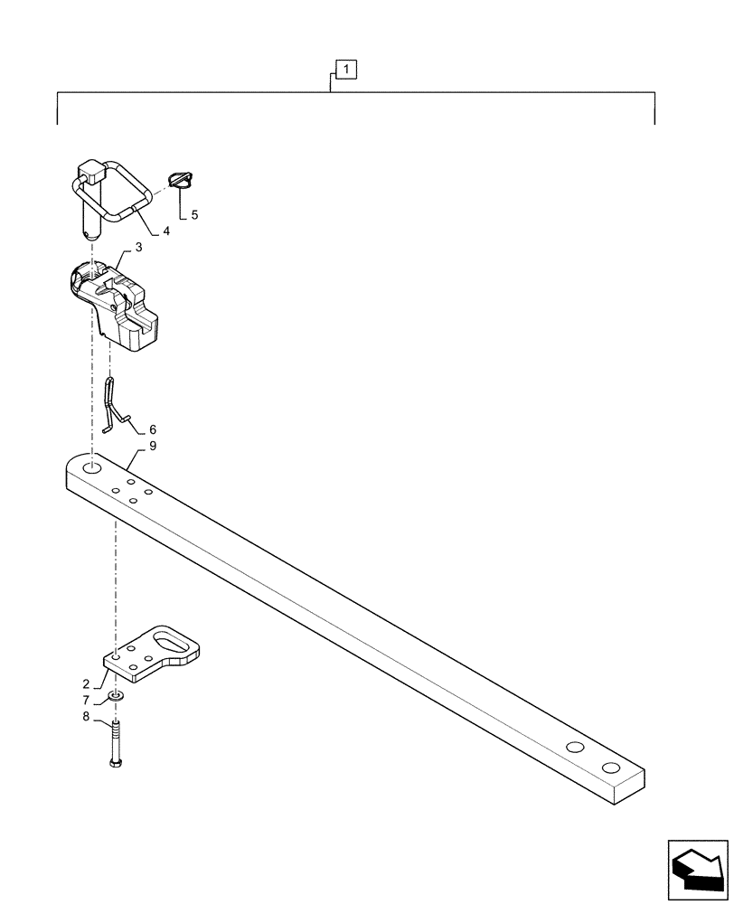 Схема запчастей Case IH STEIGER 370 - (37.100.AA[04]) - HIGH CAPACITY DRAWBAR ASSY (37) - HITCHES, DRAWBARS & IMPLEMENT COUPLINGS