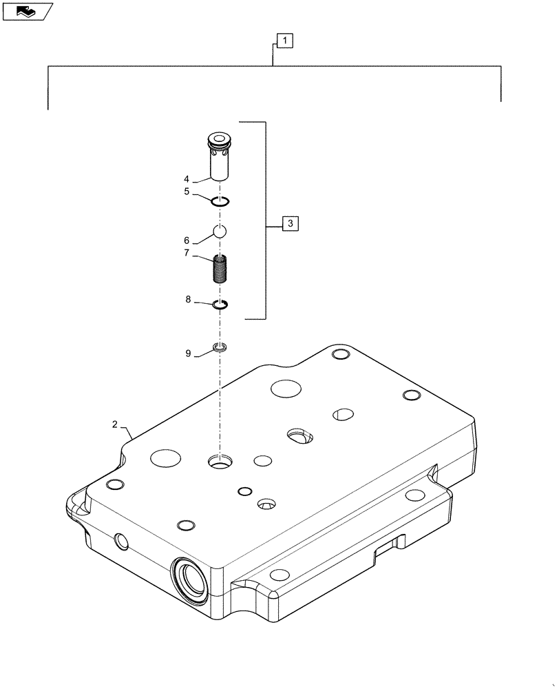 Схема запчастей Case IH MAGNUM 340 - (35.310.AC[02]) - MANIFOLD ASSY, VALVE MOUNTING, PWM (35) - HYDRAULIC SYSTEMS