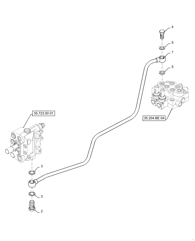 Схема запчастей Case IH FARMALL 35C - (35.100.00[02]) - HYDRAULIC LINES, FARMALL 30C, 35C (35) - HYDRAULIC SYSTEMS