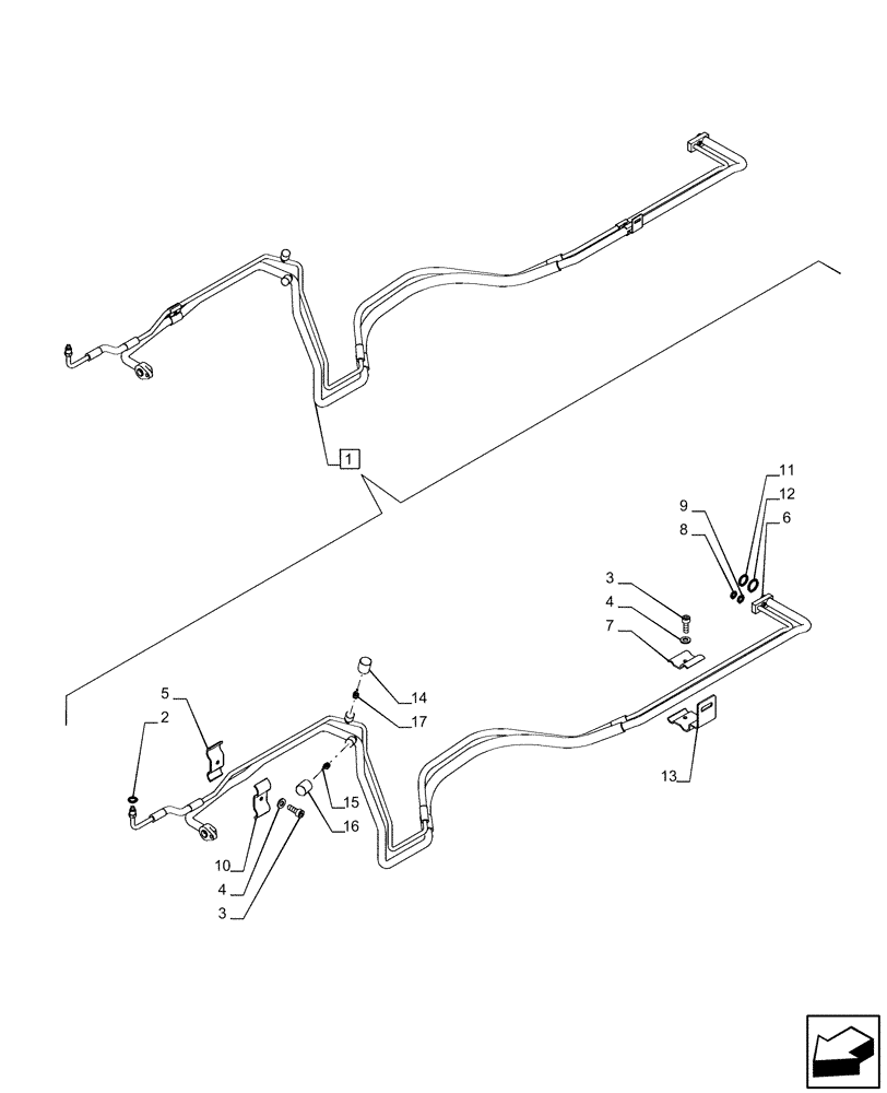 Схема запчастей Case IH PUMA 150 - (50.200.AB[03]) - VAR - 391130, 758000 - AIR CONDITIONING, HOSE, COMPONENTS - END YR 06-MAR-2014 (50) - CAB CLIMATE CONTROL