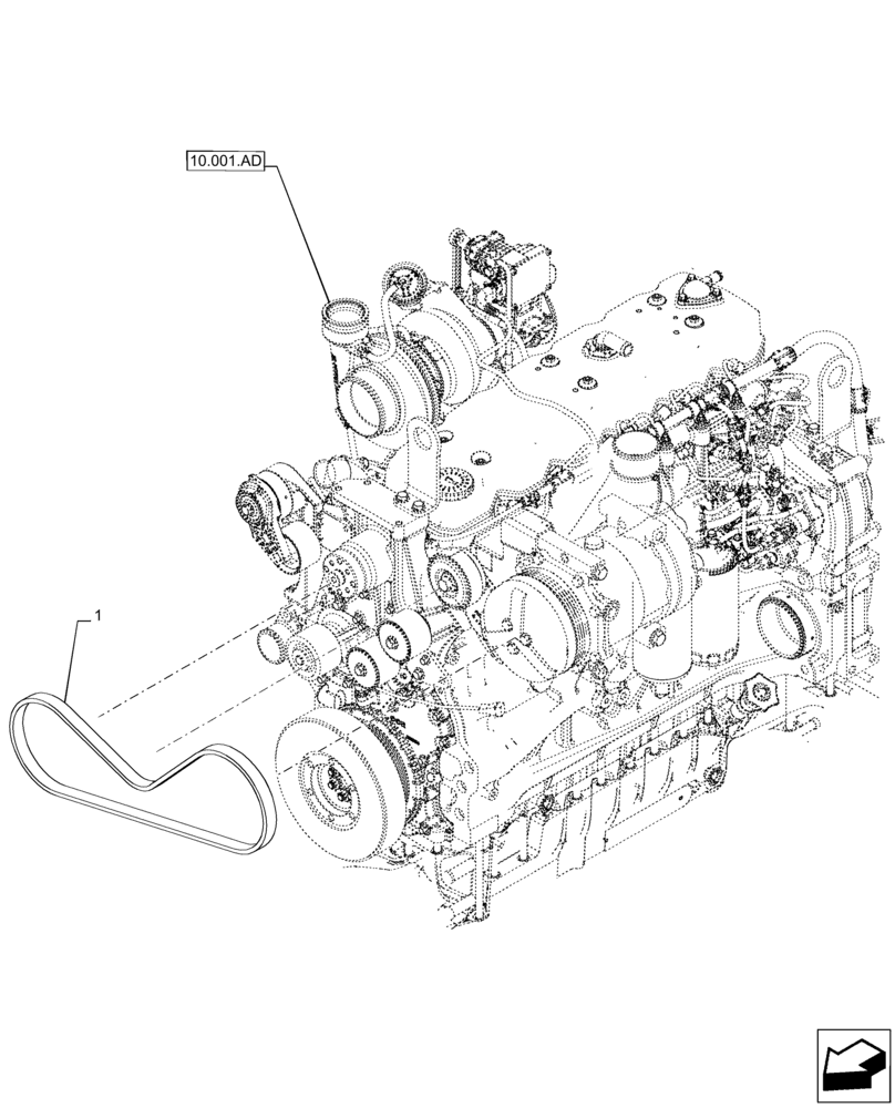 Схема запчастей Case IH PUMA 165 CVT - (50.200.AT) - VAR - 391130, 758000 - AIR CONDITIONING, BELT (50) - CAB CLIMATE CONTROL