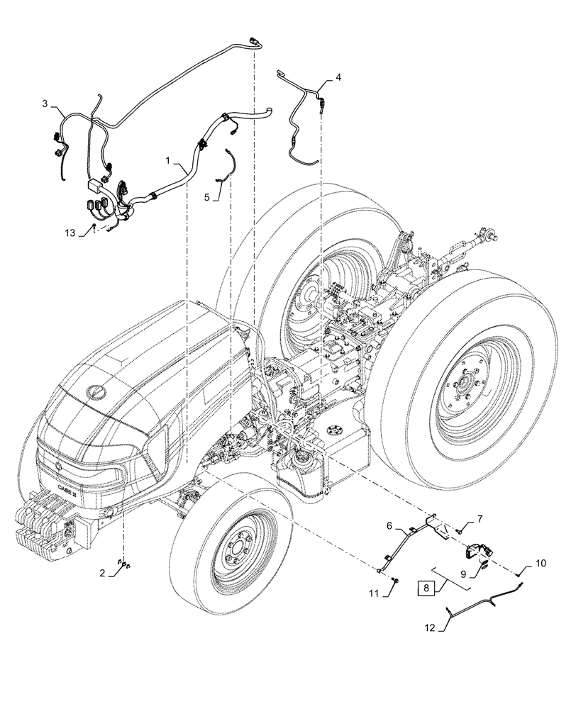 Схема запчастей Case IH FARMALL 35C - (55.101.AC) - WIRING ASSY (55) - ELECTRICAL SYSTEMS