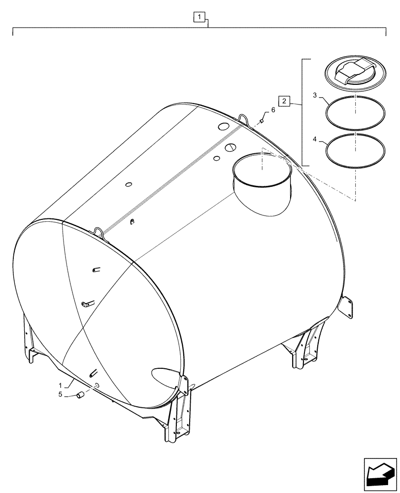 Схема запчастей Case IH PATRIOT 3340 - (78.110.AA[01]) - TANK, 1000 GAL STAINLESS, BSN YGT042519 (78) - SPRAYING