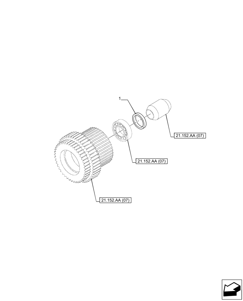 Схема запчастей Case IH PUMA 165 - (21.152.AA[09]) - VAR - 391136, 758011 - TRANSMISSION, SHIM (21) - TRANSMISSION