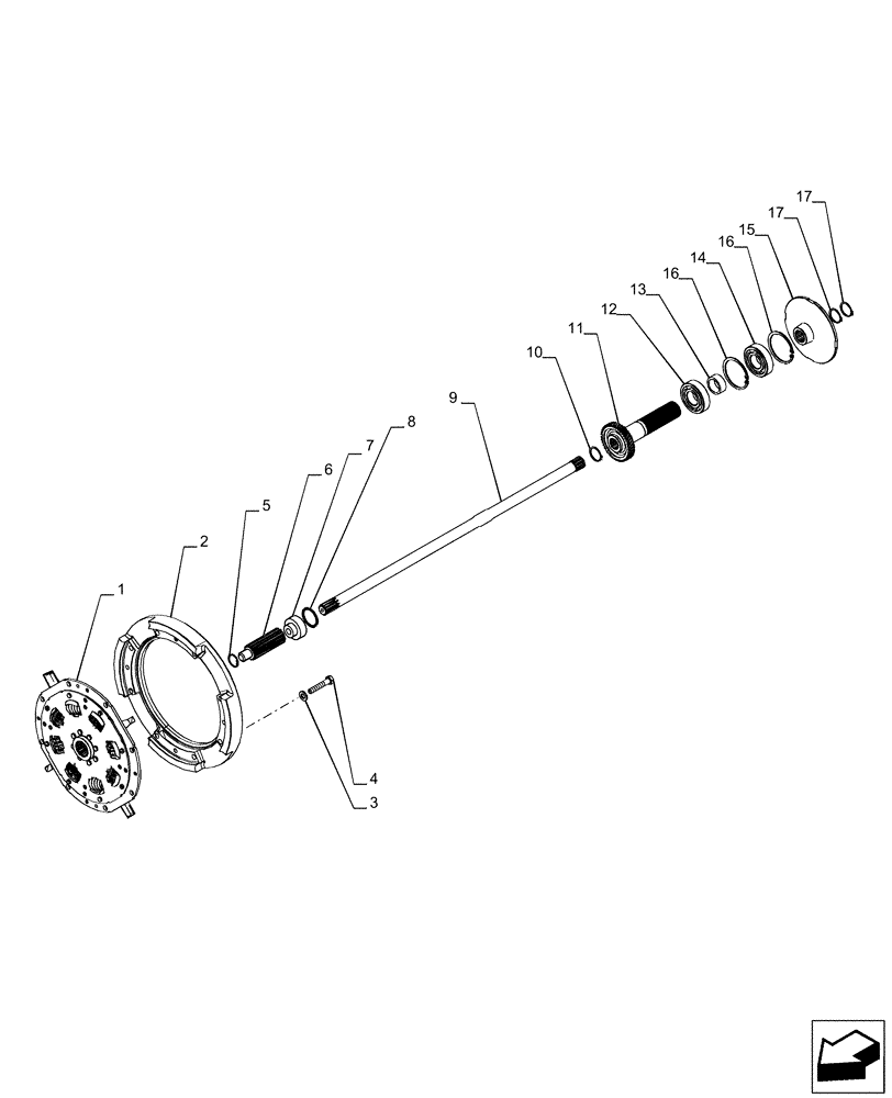 Схема запчастей Case IH PUMA 165 - (21.152.AK[02]) - VAR - 758012, 758013, 758014, 758015 - TRANSMISSION, INPUT SHAFT, SEMI POWERSHIFT (21) - TRANSMISSION