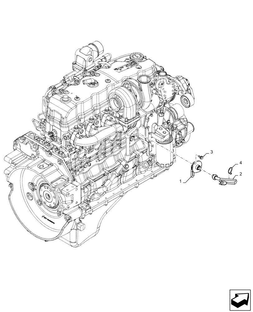 Схема запчастей Case IH MAGNUM 180 - (55.202.AE[01]) - VAR- 420874 - BLOCK HEATER (55) - ELECTRICAL SYSTEMS