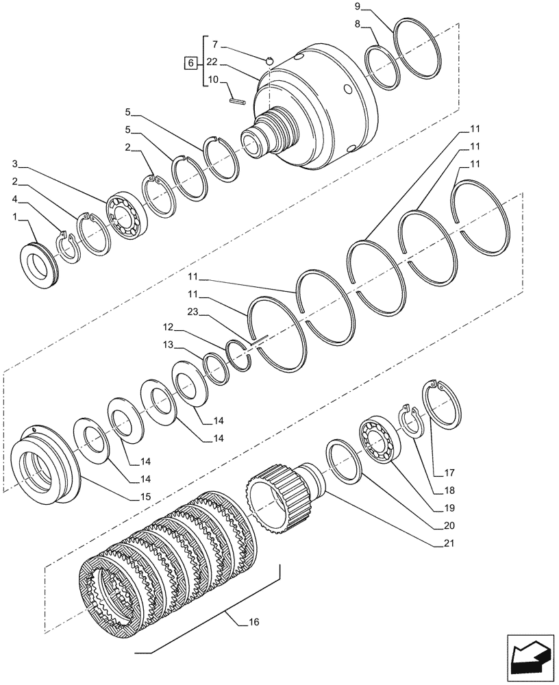 Схема запчастей Case IH PUMA 165 - (21.152.AA[11]) - VAR - 758012, 758013, 758014, 758015 - TRANSMISSION, CLUTCH (21) - TRANSMISSION