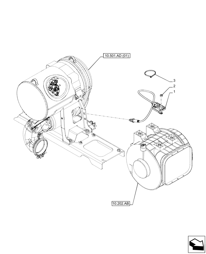 Схема запчастей Case IH PUMA 150 - (55.988.AG) - VAR - 391130, 758000 - SENSOR (55) - ELECTRICAL SYSTEMS