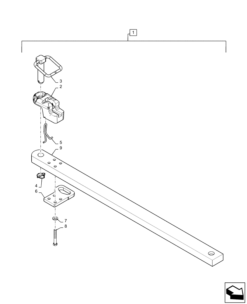 Схема запчастей Case IH STEIGER 370 - (37.100.AA[06]) - HEAVY DUTY DRAWBAR ASSY (37) - HITCHES, DRAWBARS & IMPLEMENT COUPLINGS