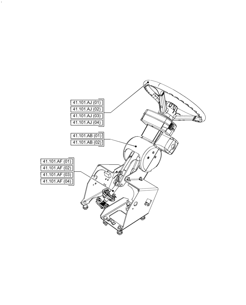 Схема запчастей Case IH PUMA 150 - (00.000.41[01]) - PICTORIAL INDEX - STEERING (00) - GENERAL & PICTORIAL INDEX