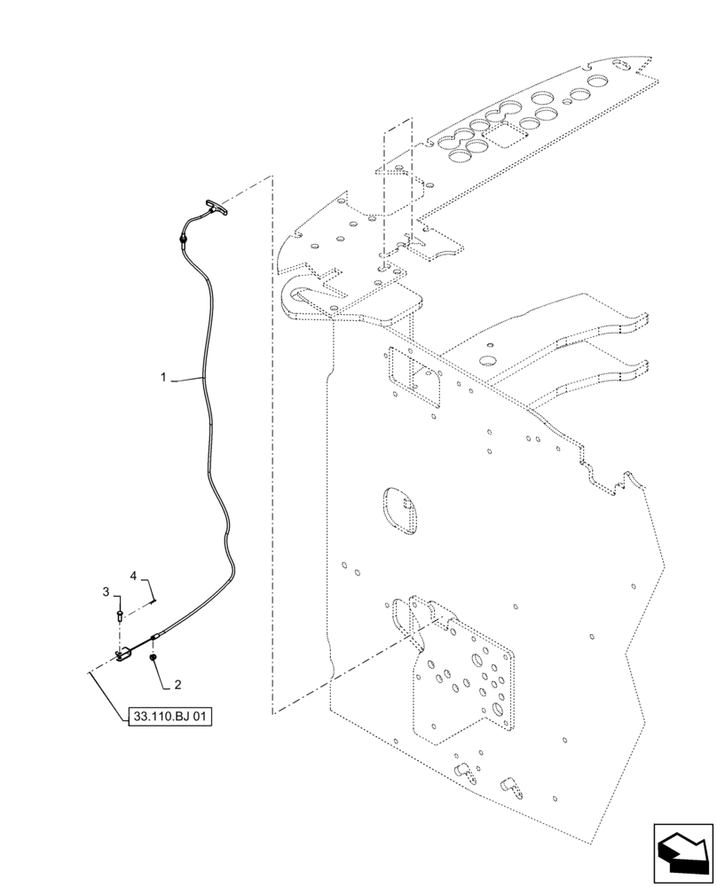 Схема запчастей Case IH QUADTRAC 420 - (33.110.AP) - PARK BRAKE VALVE MANUAL RELEASE (33) - BRAKES & CONTROLS