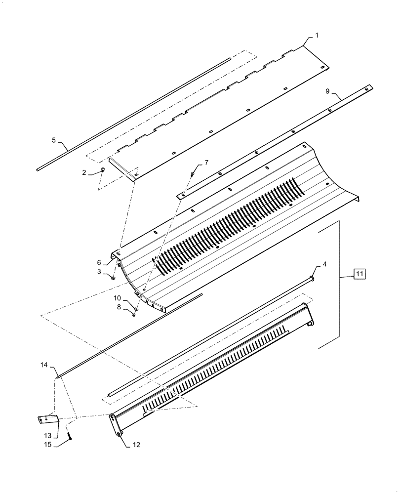 Схема запчастей Case IH 6130 - (73.230.AP[02]) - FLAIL STRAW CHOPPER CONCAVE (73) - RESIDUE HANDLING