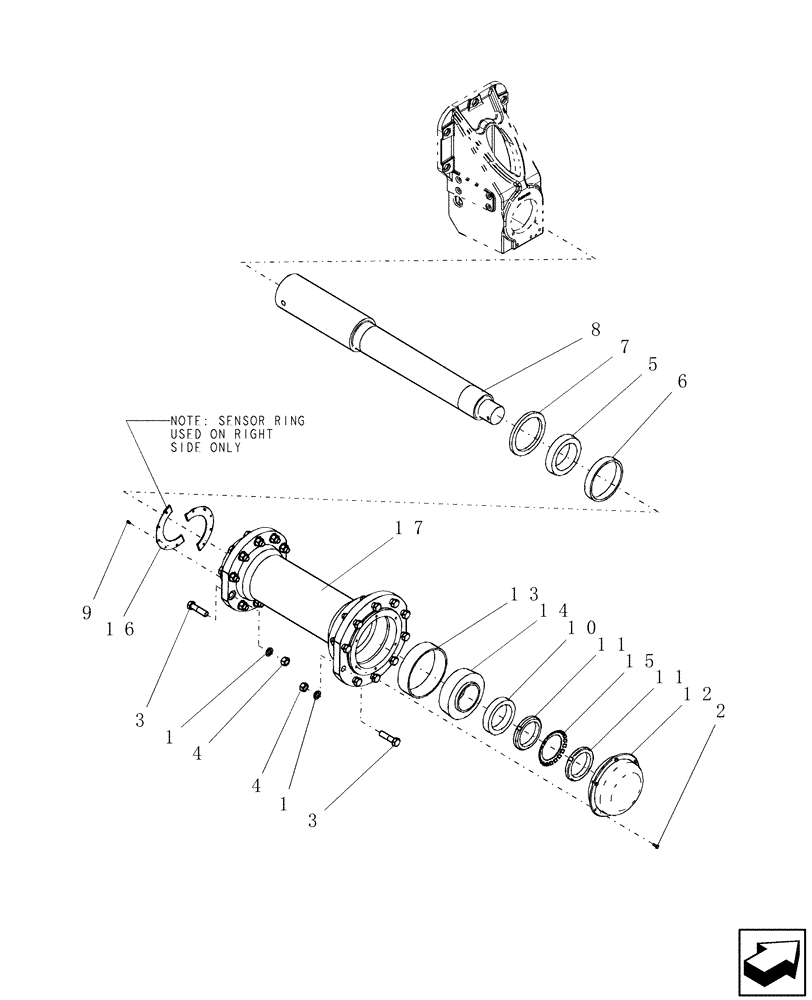 Схема запчастей Case IH ADX2180 - (D.13.B[07]) - DUAL HUB 5.5 INCH SPACING D - Travel