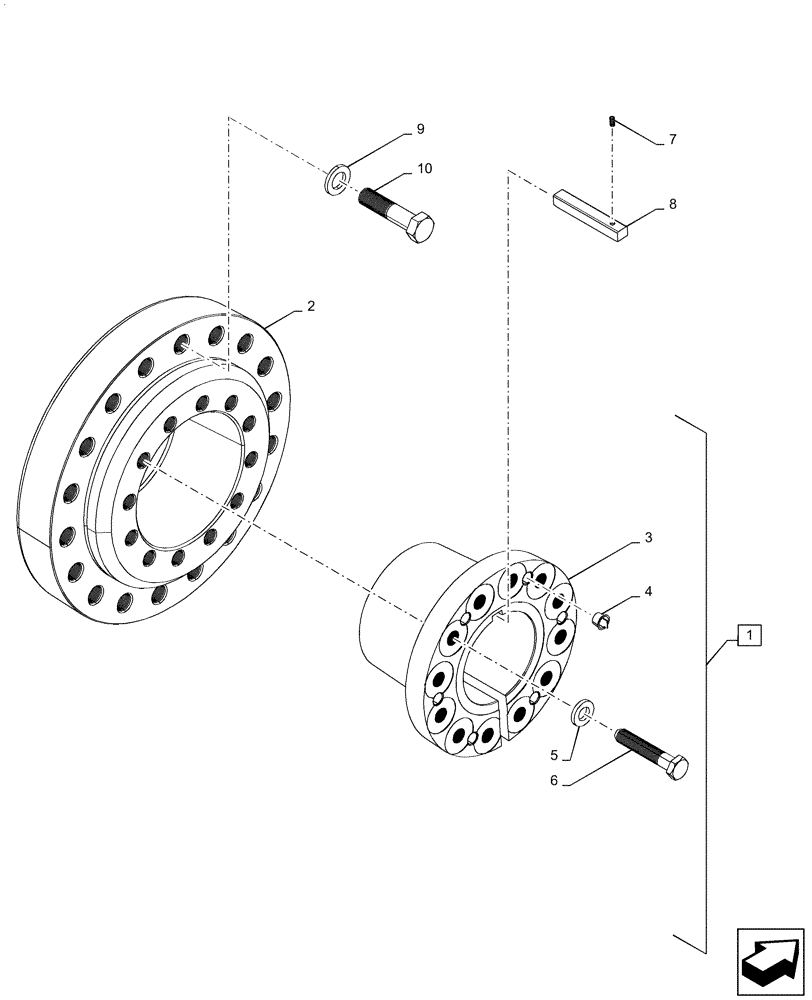 Схема запчастей Case IH STEIGER 580 - (44.511.AD[04]) - WHEEL HUB, 600 SERIES AXLE (44) - WHEELS