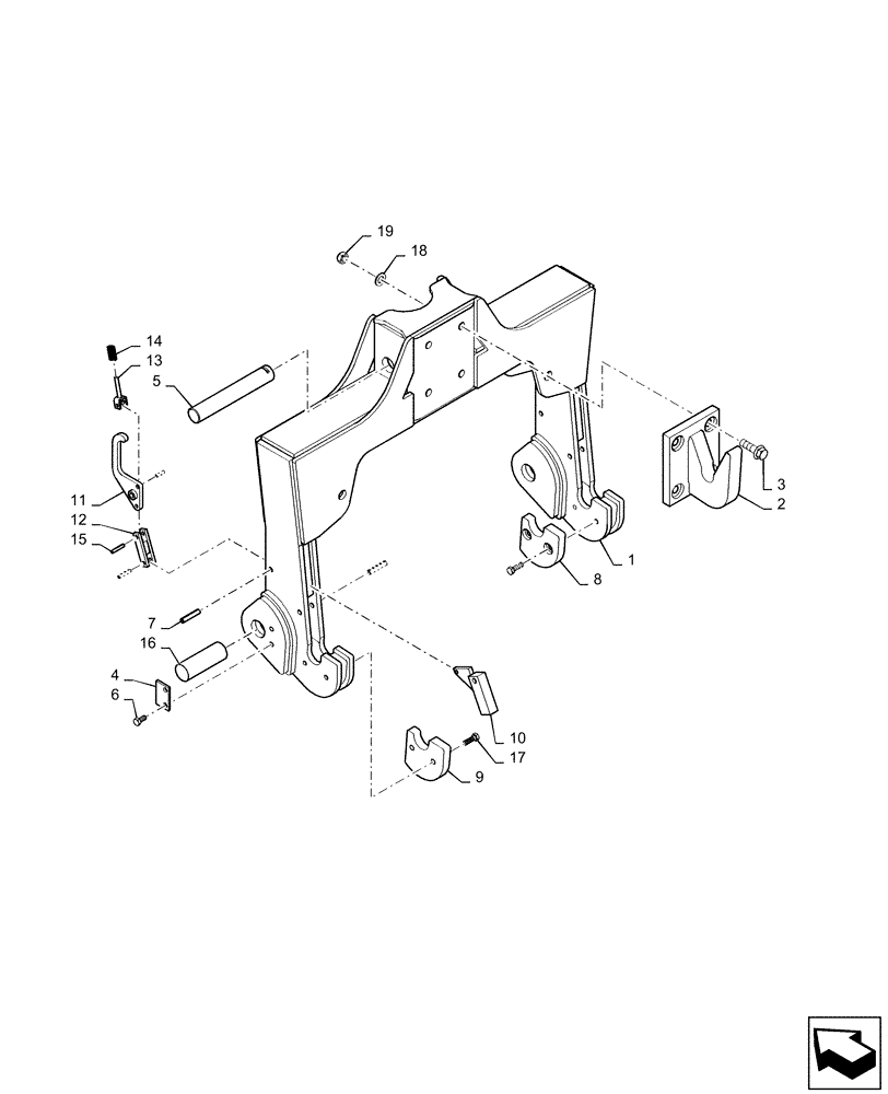 Схема запчастей Case IH QUADTRAC 620 - (37.120.AW) - QUICK-HITCH (37) - HITCHES, DRAWBARS & IMPLEMENT COUPLINGS