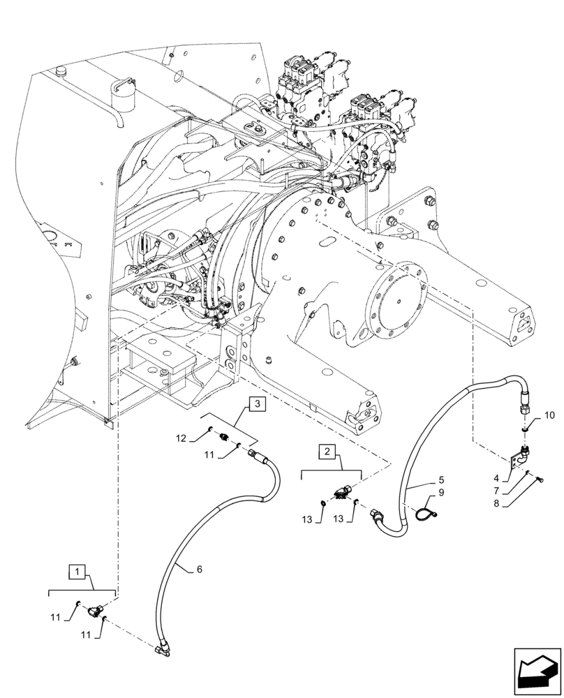 Схема запчастей Case IH QUADTRAC 620 - (31.104.AV) - PTO ASSY OIL LINES (31) - IMPLEMENT POWER TAKE OFF