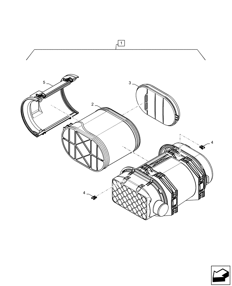 Схема запчастей Case IH MAGNUM 220 - (10.202.AB) - AIR CLEANER (10) - ENGINE