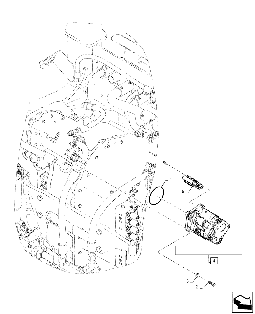 Схема запчастей Case IH STEIGER 420 - (35.106.AD[03]) - VAR - 429176 - MEGA FLOW HYDRAULIC PUMP (35) - HYDRAULIC SYSTEMS