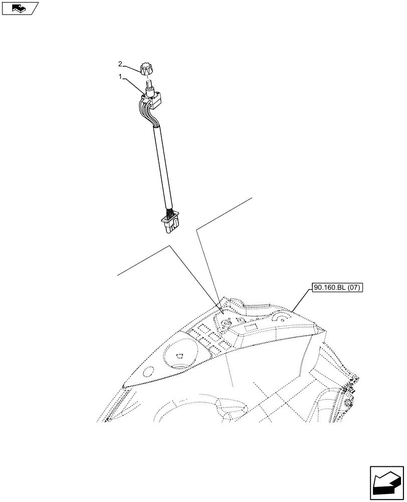 Схема запчастей Case IH MAXXUM 120 - (55.523.AO[01]) - VAR - 743699, 743700 - FRONT, HYDRAULIC LIFT, POTENTIOMETER (55) - ELECTRICAL SYSTEMS