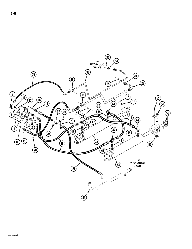 Схема запчастей Case IH 9180 - (5-08) - STEERING SYSTEM HYDRAULICS (05) - STEERING