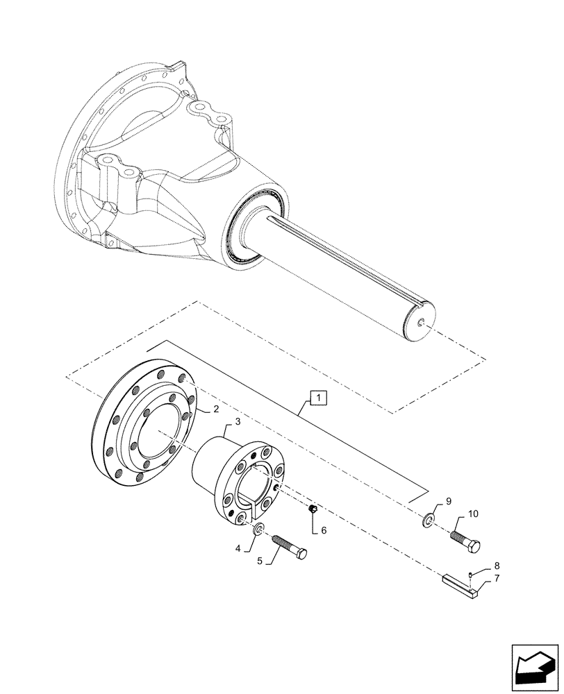 Схема запчастей Case IH STEIGER 420 - (44.511.AD[03]) - WHEEL HUB, 425 SERIES AXLE, BSN ZFF304031 (44) - WHEELS