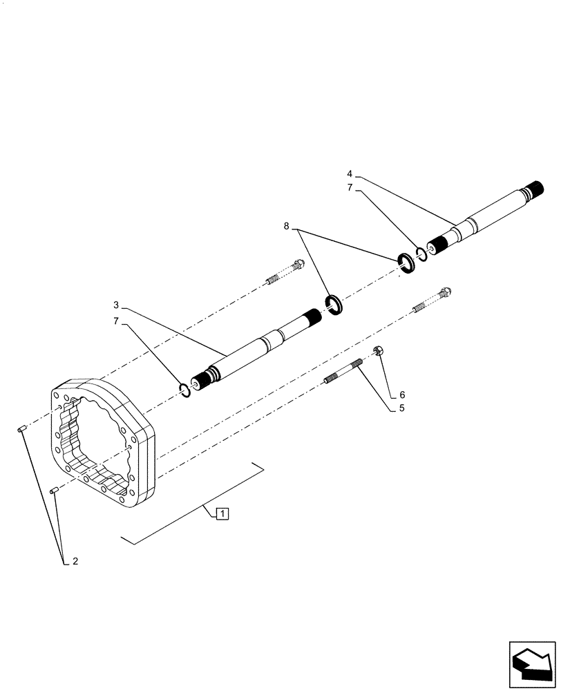 Схема запчастей Case IH QUADTRAC 370 - (25.100.AA[03]) - 88" TREAD SPACER, BSN ZFF304715 (25) - FRONT AXLE SYSTEM