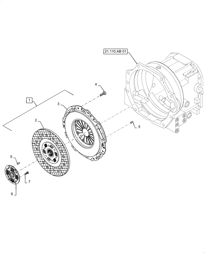 Схема запчастей Case IH FARMALL 35C - (18.110.AB[01]) - CLUTCH, FARMALL 30C, 35C (18) - CLUTCH