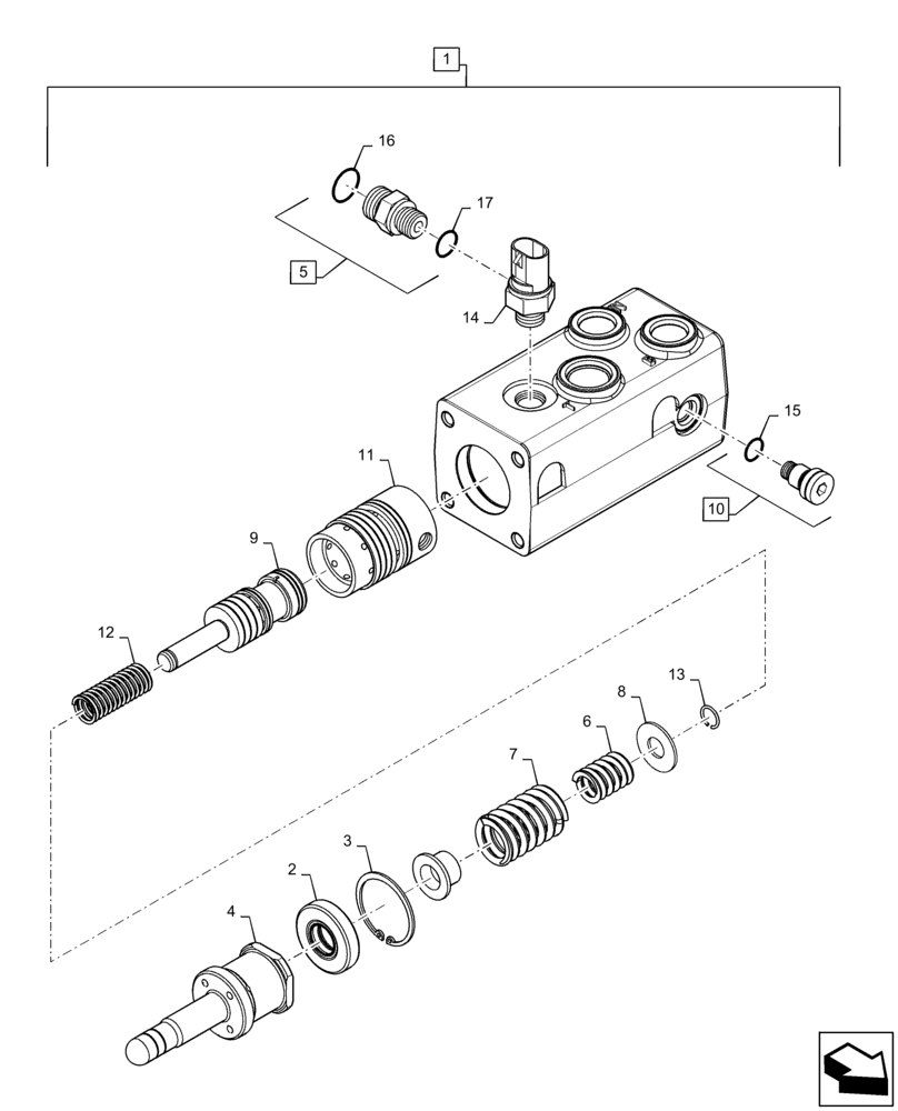 Схема запчастей Case IH QUADTRAC 420 - (33.202.CM) - BRAKE CONTROL VALVE (33) - BRAKES & CONTROLS