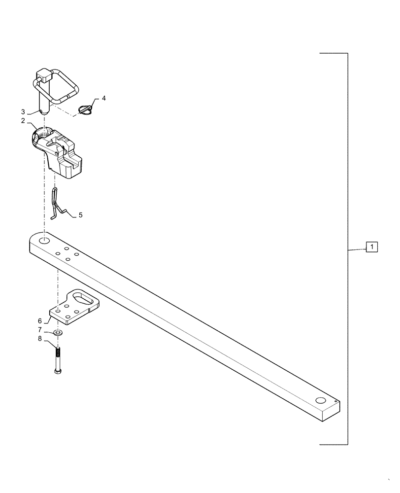 Схема запчастей Case IH STEIGER 470 - (37.100.AA[02]) - VAR - 420501 - STANDARD DRAWBAR ASSY (37) - HITCHES, DRAWBARS & IMPLEMENT COUPLINGS