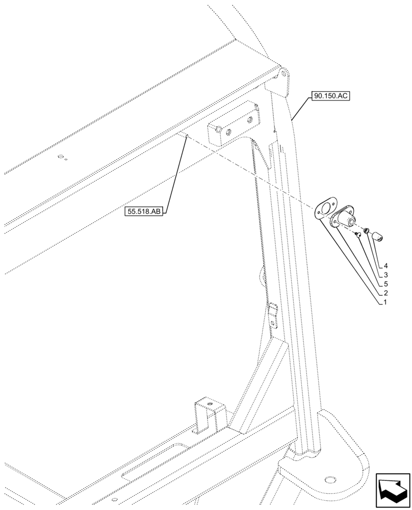 Схема запчастей Case IH FARMLIFT 632 - (55.518.AG) - WINDOW, REAR, SPRAY, NOZZLE (55) - ELECTRICAL SYSTEMS