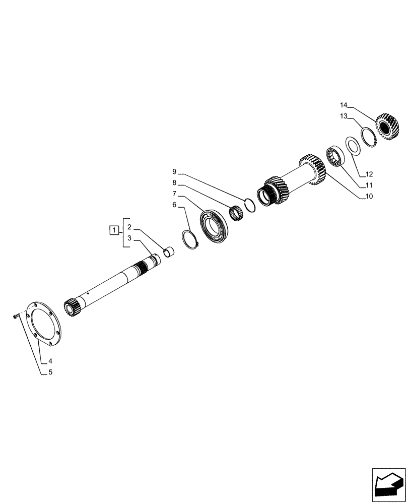 Схема запчастей Case IH PUMA 150 CVT - (21.507.AD[05]) - VAR - 391138, 758022 - TRANSMISSION, MAIN SHAFT, CVT (21) - TRANSMISSION