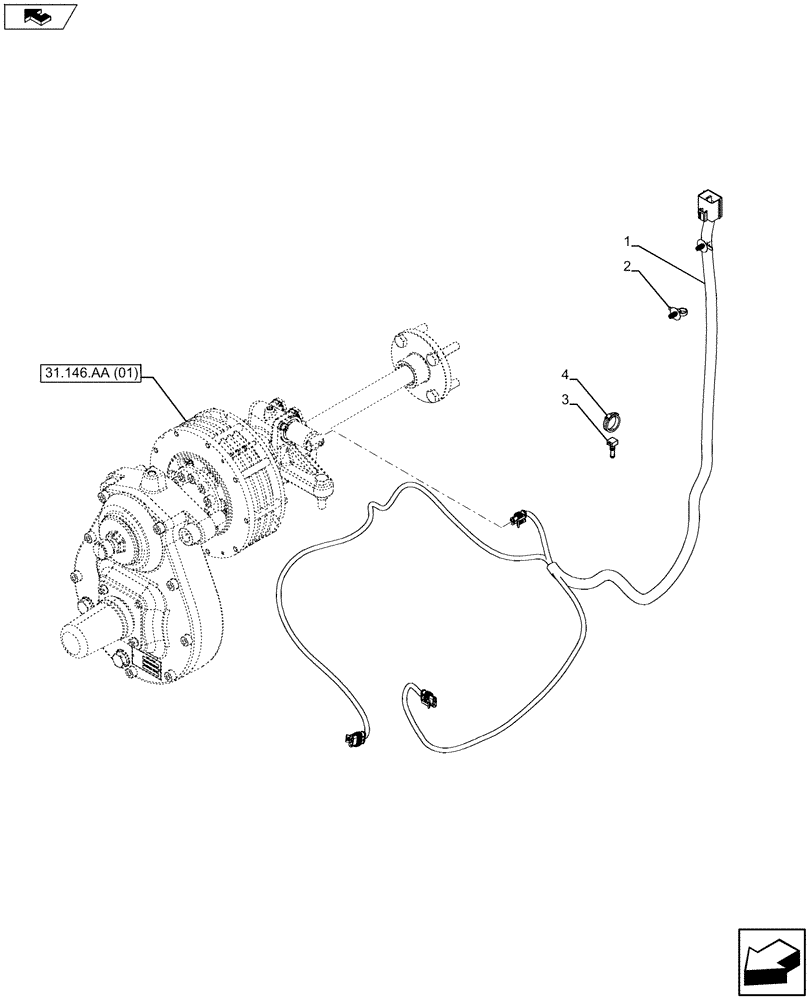 Схема запчастей Case IH MAXXUM 110 - (55.160.AH[02]) - VAR - 743699, 743700 - FRONT, HITCH, CONTROL, HARNESS (55) - ELECTRICAL SYSTEMS