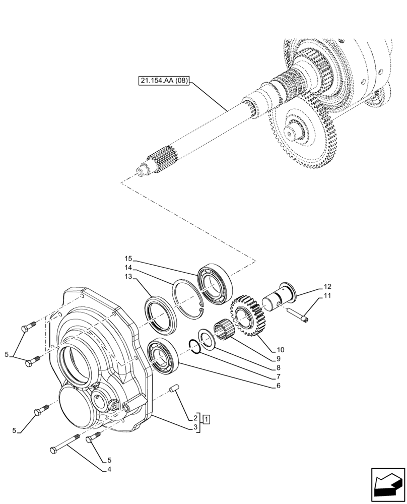 Схема запчастей Case IH FARMALL 85C - (21.168.AC[01]) - VAR - 334177, 390275 - CLUTCH (24X24) (HI-LO) (21) - TRANSMISSION