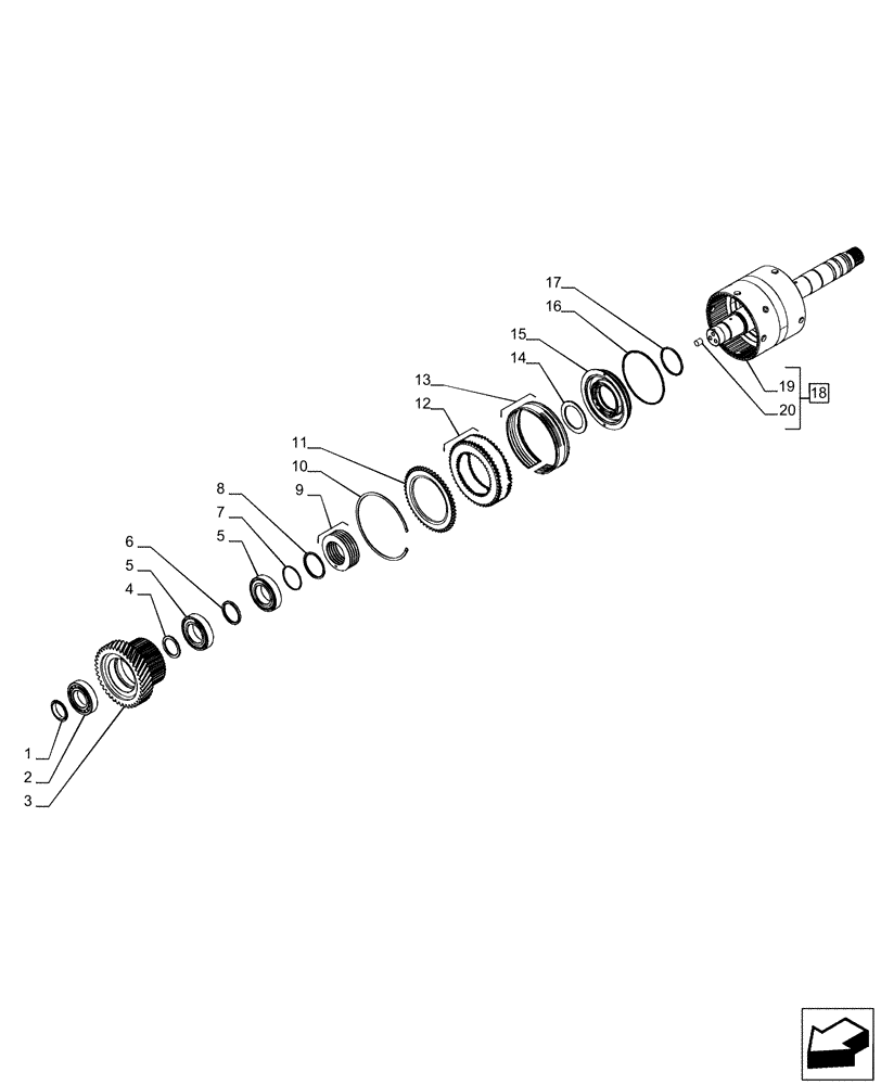 Схема запчастей Case IH PUMA 165 CVT - (21.507.AD[07]) - VAR - 391138, 758022 - TRANSMISSION, CLUTCH, CVT (21) - TRANSMISSION