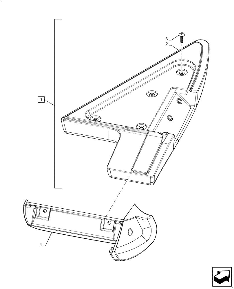 Схема запчастей Case IH MAGNUM 340 - (90.151.AH[01]) - VAR- 420012, 449058, 449059 - ARMREST, CUSHION ASSY (90) - PLATFORM, CAB, BODYWORK AND DECALS