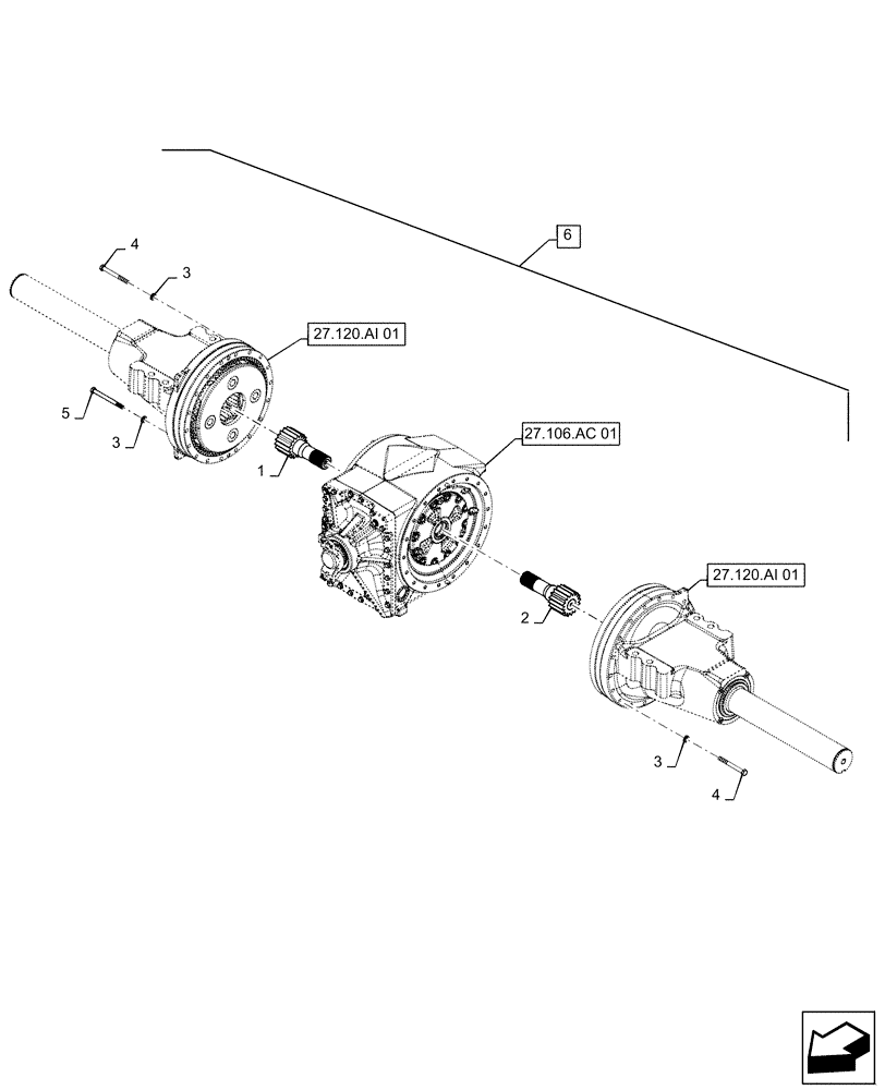 Схема запчастей Case IH STEIGER 370 - (27.100.020) - VAR - 424823, 424824 - REAR AXLE, 315 SERIES (27) - REAR AXLE SYSTEM