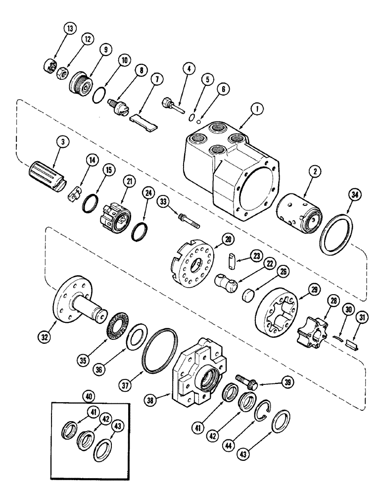 Схема запчастей Case IH 2096 - (5-108) - HYDROSTATIC STEERING PUMP (05) - STEERING