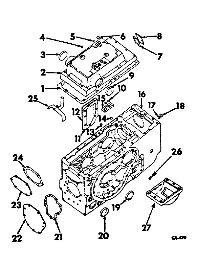 Схема запчастей Case IH 21456 - (07-07) - DRIVE TRAIN, REAR FRAME, COVER AND CONNECTIONS (04) - Drive Train