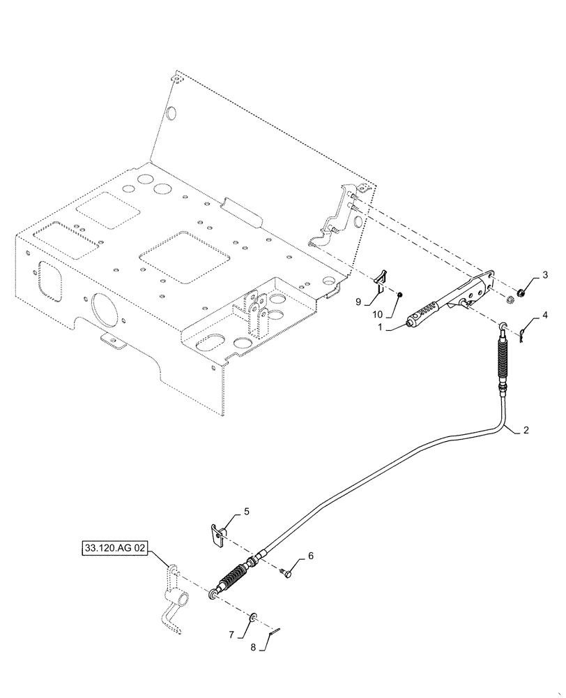 Схема запчастей Case IH FARMALL 35C - (33.110.00[01]) - PARKING BRAKE LEVER, HST, FARMALL 30C, 35C (33) - BRAKES & CONTROLS