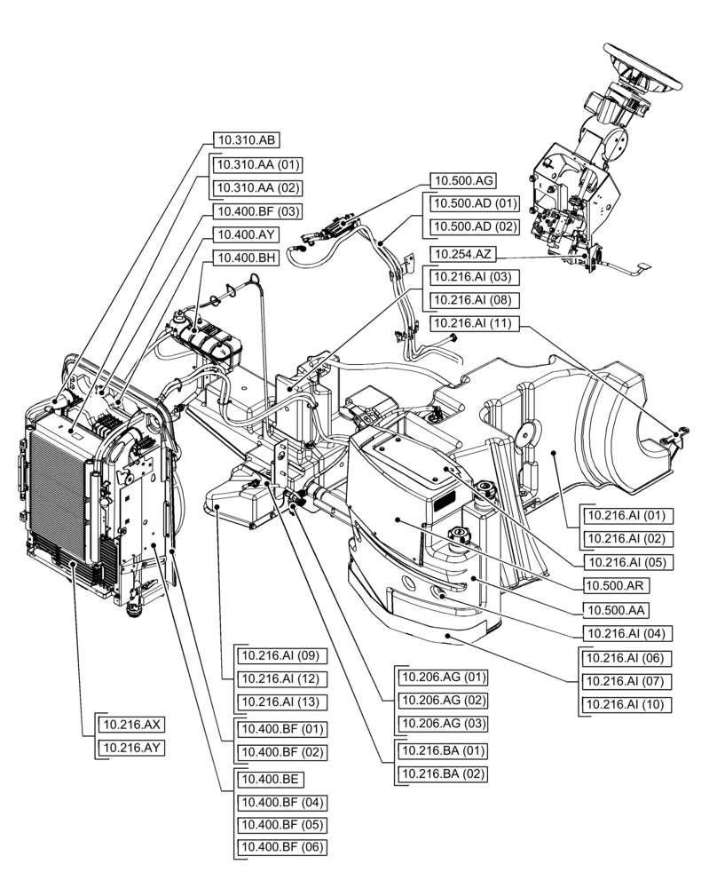 Схема запчастей Case IH PUMA 165 CVT - (00.000.10[02]) - PICTORIAL INDEX - ENGINE (00) - GENERAL & PICTORIAL INDEX
