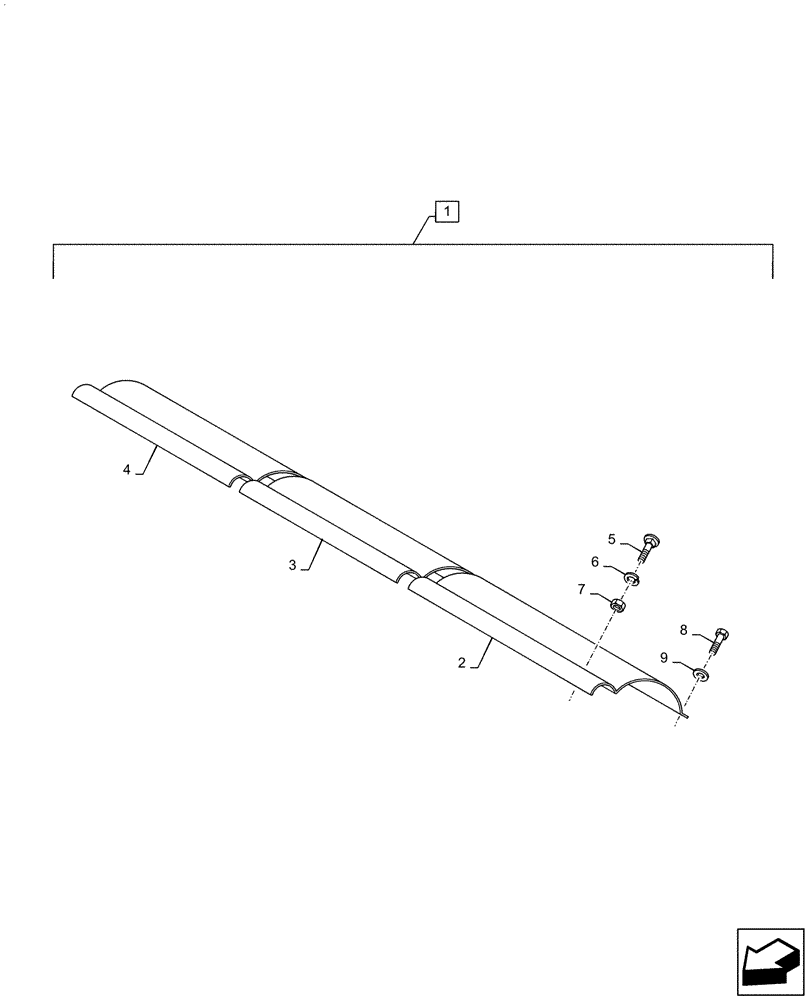 Схема запчастей Case IH 2060-17 - (58.130.AI[01]) - AUGER, FEEDING PLATE, 17FT (58) - ATTACHMENTS/HEADERS