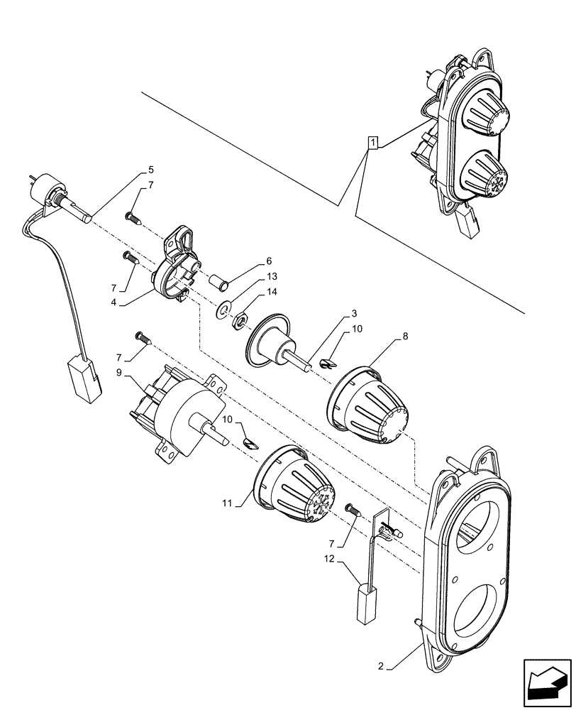 Схема запчастей Case IH FARMALL 115C - (55.051.AA[02]) - VAR - 334183, 334211, 391606, 743496, 743573, 744588 - AIR CONDITIONER, CONTROL PANEL, COMPONENTS, CAB (55) - ELECTRICAL SYSTEMS