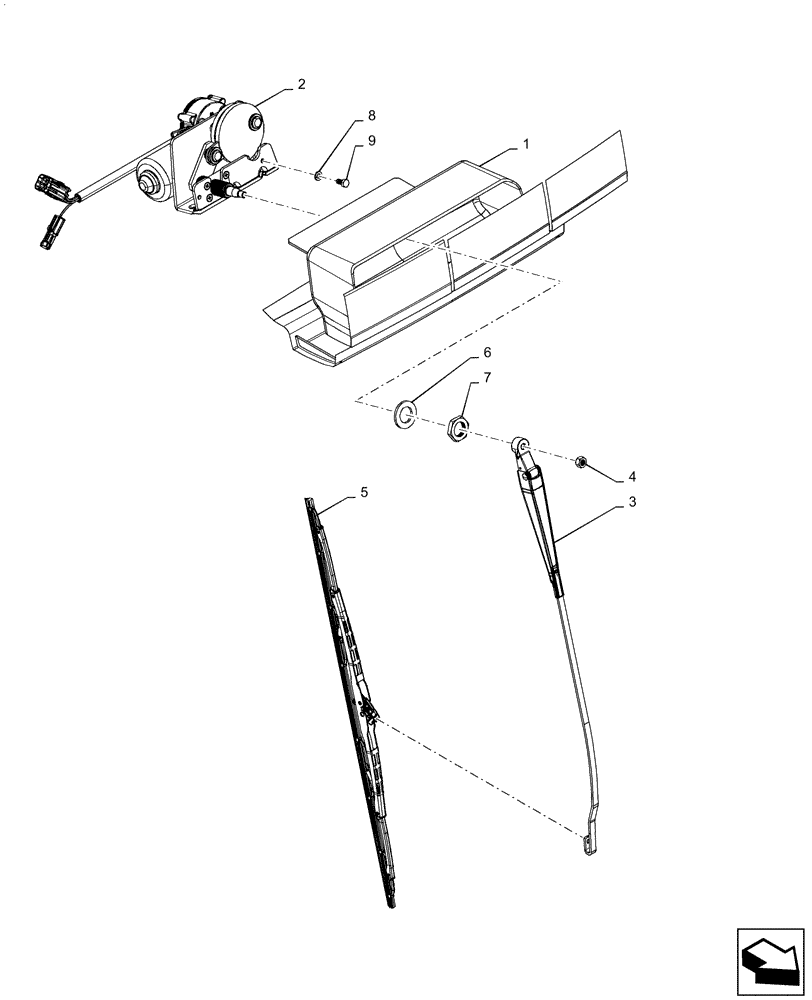 Схема запчастей Case IH PATRIOT 3340 - (55.518.AZ[01]) - FRONT WIPER (55) - ELECTRICAL SYSTEMS