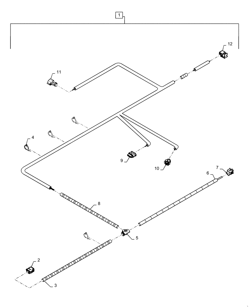 Схема запчастей Case IH MAGNUM 310 - (55.988.AD[01]) - WIRE HARNESS, SCR CANISTER (55) - ELECTRICAL SYSTEMS