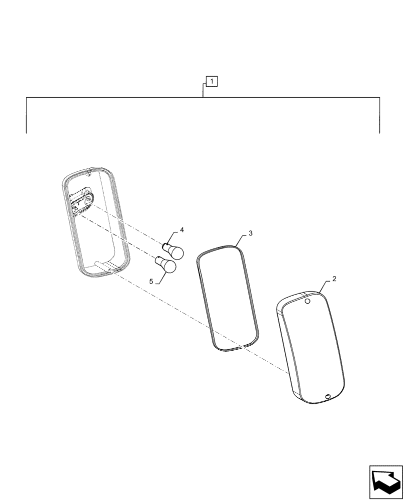 Схема запчастей Case IH MAGNUM 180 - (55.404.CL[01]) - TURN SIGNAL LIGHT, NA (55) - ELECTRICAL SYSTEMS