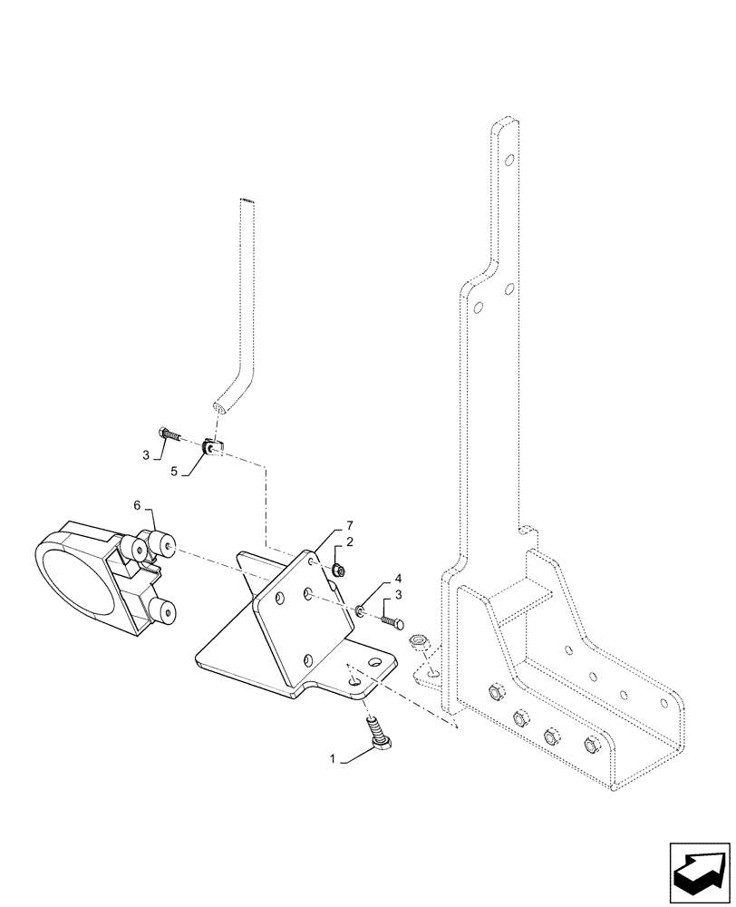 Схема запчастей Case IH MAGNUM 200 - (55.680.AO) - VAR- 420104, 420105, 420823 - RADAR MOUNTING PARTS (55) - ELECTRICAL SYSTEMS