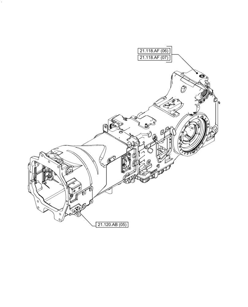 Схема запчастей Case IH PUMA 165 CVT - (00.000.21[02]) - PICTORIAL INDEX - TRANSMISSION (00) - GENERAL & PICTORIAL INDEX