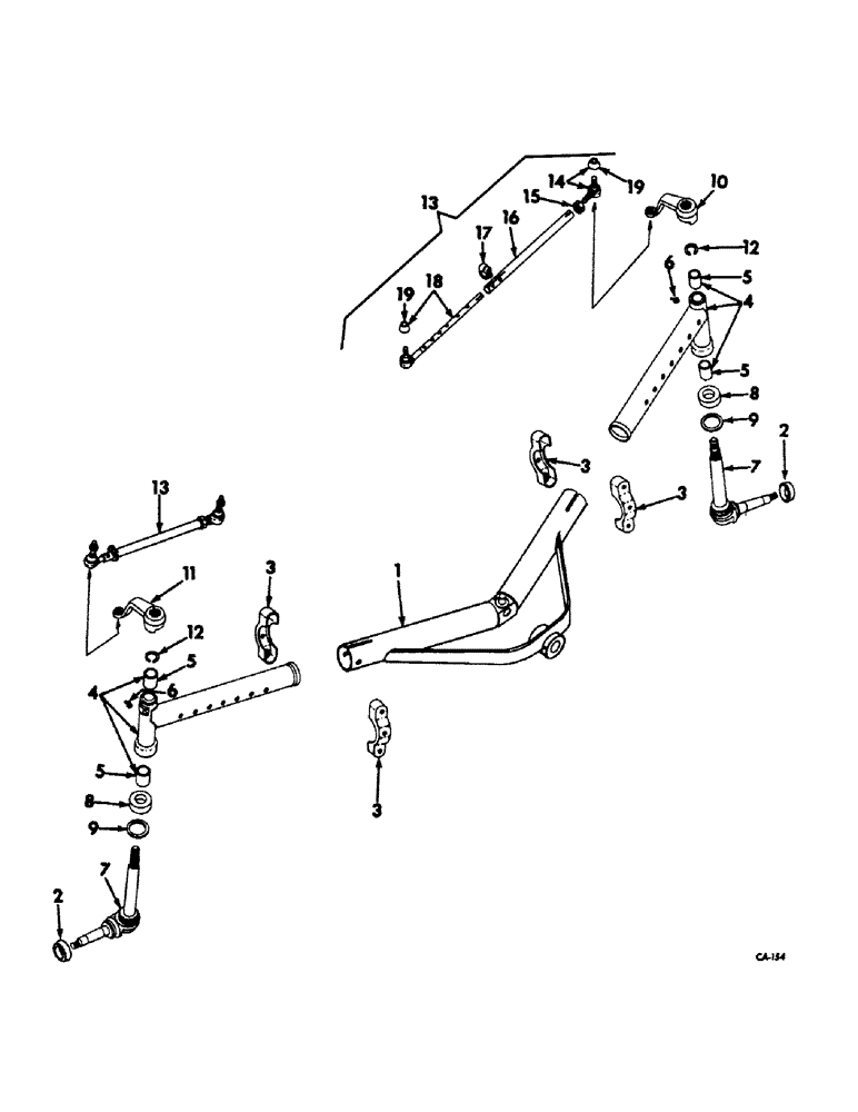 Схема запчастей Case IH 656 - (J-29) - STEERING MECHANISM, ADJUSTABLE WIDE TREAD FRONT AXLE, INTERNATIONAL TRACTORS Steering Mechanism